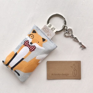 Róka-Móka okuláréban - vidám kulcstartó - Artiroka design - táska & tok - kulcstartó & táskadísz - kulcstartó - Meska.hu