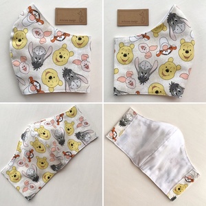 Micimackó, Tigris és Malacka mintás prémium maszk, arcmaszk - Artiroka design - női - női - Meska.hu