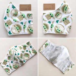 Baby Yoda mintás prémium flanel arcmaszk, szájmaszk, maszk, gyerekmaszk - fehér - Star Wars - Artiroka design - férfi & uniszex - férfi & uniszex - Meska.hu
