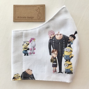 Gru és Minyonok mintás prémium szájmaszk, maszk, arcmaszk - gyerekmaszk - Artiroka design - gyerek - gyerek - Meska.hu