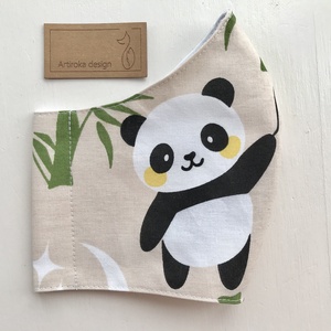 Panda mackó mintás arcmaszk, szájmaszk, maszk - M méretben készleten -  Artiroka design - női - női - Meska.hu