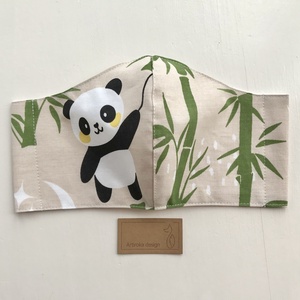 Panda mackó mintás arcmaszk, szájmaszk, maszk - M méretben készleten -  Artiroka design - női - női - Meska.hu