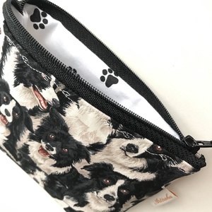 Border Collie kutya mintás, prémium pamut irattartó pénztárca, neszesszer  -  Artiroka design - táska & tok - pénztárca & más tok - pénztárca - Meska.hu