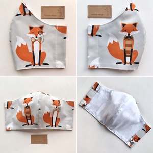 Róka - Móka mintás prémium arcmaszk, szájmaszk, maszk - Artiroka design -  - Meska.hu