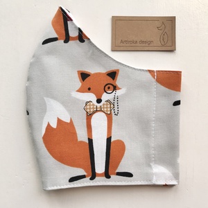 Róka - Móka mintás prémium arcmaszk, szájmaszk, maszk - Artiroka design -  - Meska.hu