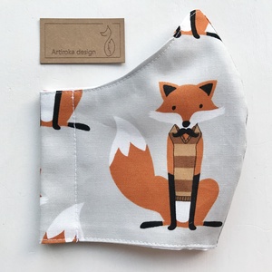 Róka - Móka mintás prémium arcmaszk, szájmaszk, maszk - Artiroka design -  - Meska.hu