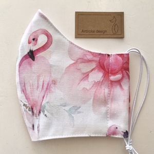 Flamingó mintás prémium arcmaszk, szájmaszk, maszk- Artiroka design - női - női - Meska.hu