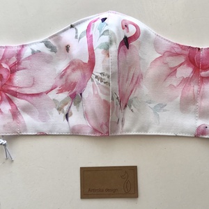 Flamingó mintás prémium arcmaszk, szájmaszk, maszk- Artiroka design - női - női - Meska.hu