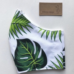  Pálma levél mintás maszk, arcmaszk, szájmaszk, gyerekmaszk - Artiroka design - női - női - Meska.hu