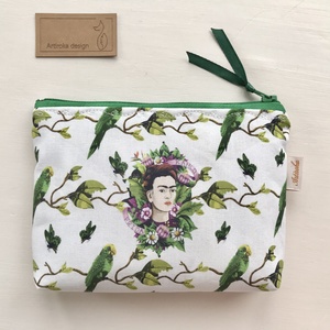 Frida Kahlo mintás irattartó pénztárca - Spanyol papagáj - Artiroka design - táska & tok - pénztárca & más tok - pénztárca - Meska.hu