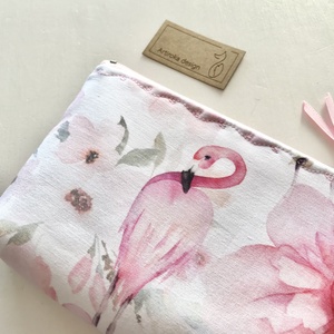 Flamingó mintás prémium irattartó pénztárca  - Artiroka design - táska & tok - neszesszer - Meska.hu