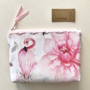 Flamingó mintás prémium irattartó pénztárca  - Artiroka design - táska & tok - neszesszer - Meska.hu