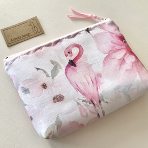 Flamingó mintás prémium irattartó pénztárca  - Artiroka design - táska & tok - neszesszer - Meska.hu