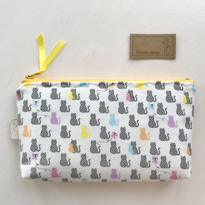 Cicák pillangók között mintás neszesszer - táska & tok - neszesszer - Meska.hu