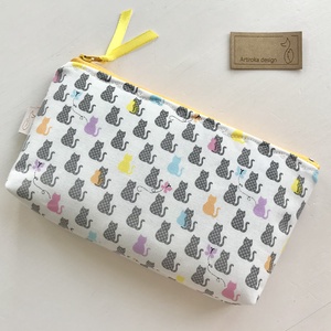 Cicák pillangók között mintás neszesszer - táska & tok - neszesszer - Meska.hu