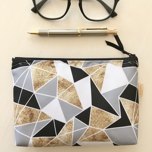 Geometria mintás VÍZLEPERGETŐS  neszesszer, irattartó - Artiroka design - táska & tok - neszesszer - Meska.hu
