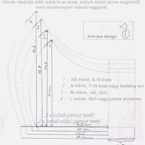 Prémium pamut textil, alvó kis róka, virág és madár mintás arcmaszk, szájmaszk, maszk - Artiroka design -  - Meska.hu