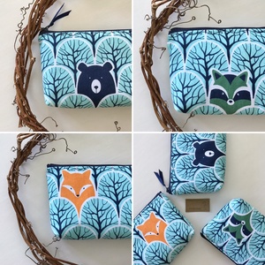Róka, mackó vagy mosómedve mintás, erdei állatos neszesszer, tolltartó, szemüvegtok - Artiroka design - táska & tok - neszesszer - Meska.hu Róka, mackó vagy mosómedve mintás, erdei állatos neszesszer, tolltartó, szemüvegtok - Artiroka design - táska & tok - neszesszer - Meska.hu