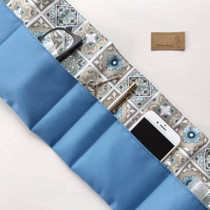 Kék cementlap mintás táska rendszerező, táskarendező  -  Artiroka design  - táska & tok - kézitáska & válltáska - belső rendező - Meska.hu