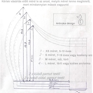 Bicikli mintás kék színű arcmaszk, szájmaszk, maszk - Artiroka design leírása - férfi & uniszex - férfi & uniszex - Meska.hu