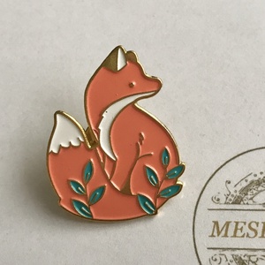 Róka mintás kitűző  - Mesedoboz - Meska.hu