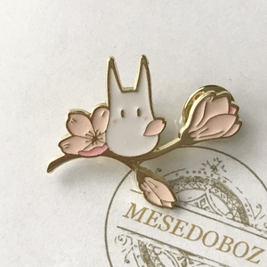 Cseresznyefavirág kismadárral - kitűző, bross   - Mesedoboz, Ékszer, Kitűző és Bross, Kitűző, Ékszerkészítés, MESKA