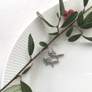 Róka a kis hercegből mintás fülbevaló - ékszer - fülbevaló - lógó fülbevaló - Meska.hu