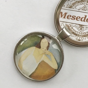Kulcstartó Modigliani festménye alapján - Női portré - táska & tok - kulcstartó & táskadísz - kulcstartó - Meska.hu