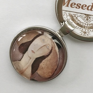 Kulcstartó Modigliani festménye alapján - Női portré - táska & tok - kulcstartó & táskadísz - kulcstartó - Meska.hu