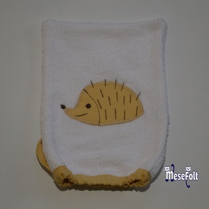 Drapp süni Mosdatókesztyű, Játék & Sport, Babalátogató ajándékcsomag, Patchwork, foltvarrás, Hímzés, Meska