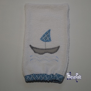 Hajó Mosdatókesztyű, Játék & Sport, Babalátogató ajándékcsomag, Patchwork, foltvarrás, Hímzés, MESKA