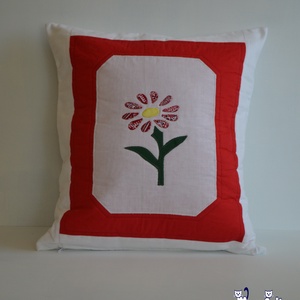 Cirmos gerbera Díszpárna huzat, Otthon & Életmód, Lakástextil, Párna & Párnahuzat, Varrás, Patchwork, foltvarrás, MESKA