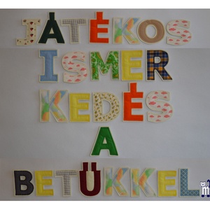Magyar ABC textil betűkészlet - játék & sport - készségfejlesztő és logikai játék - oktató játékok - Meska.hu