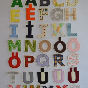 Magyar ABC textil betűkészlet - játék & sport - készségfejlesztő és logikai játék - oktató játékok - Meska.hu