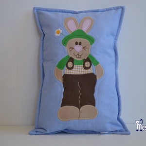 Kertész nyuszi - Gyermek kispárna, Játék & Sport, Ovis felszerelés, Ovis párna, kispárna, Patchwork, foltvarrás, Hímzés, MESKA