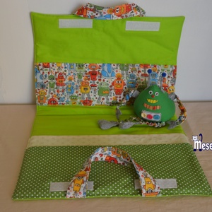 Robotos rajztáska játékfigurával - táska & tok - variálható táska - Meska.hu