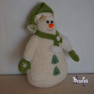 Hóember játékfigura - karácsony - karácsonyi lakásdekoráció - karácsonyi manók, figurák - Meska.hu