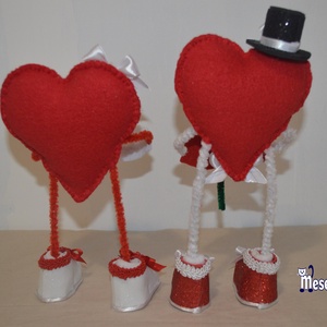 Valentin és Valentina  - Dekorációs figura pár - otthon & életmód - dekoráció - dísztárgy - Meska.hu