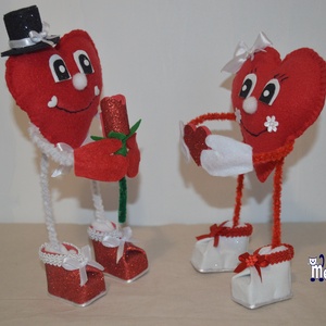 Valentin és Valentina  - Dekorációs figura pár - Meska.hu
