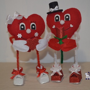 Valentin és Valentina  - Dekorációs figura pár - otthon & életmód - dekoráció - dísztárgy - Meska.hu