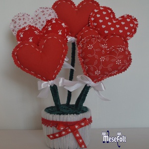 Szív csokor, Otthon & Életmód, Dekoráció, Asztal és polc dekoráció, Asztaldísz, Varrás, Mindenmás, MESKA