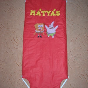 spongyabob ágyneműhuzat oviszsák, tornazsák ovis szett - játék & sport - ovis felszerelés - ovis szett - Meska.hu