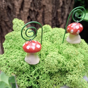 Erdei dekor zúzmóval, gombákkal - otthon & életmód - dekoráció - asztal és polc dekoráció - zuzmódekoráció, mohadekoráció - Meska.hu