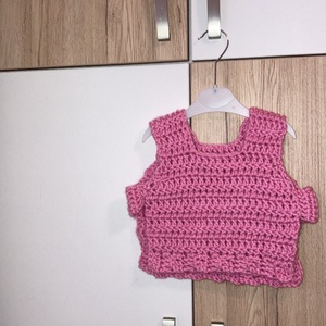 Horgolt mellény - ruha & divat - gyerekruha - gyerek mellény - Meska.hu