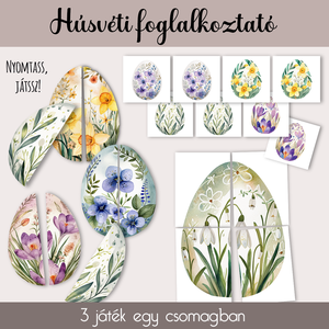 Húsvéti foglalkoztató - fejlesztő játékok gyerekeknek (nyomtatható) - Meska.hu