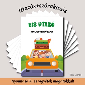 Kis utazó - szórakoztató feladatlapok utazáshoz gyerekeknek (nyomtatható) - Meska.hu