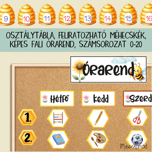 Vidám méhecskék - iskolai dekorációs készlet - játék & sport - készségfejlesztő és logikai játék - oktató játékok - Meska.hu