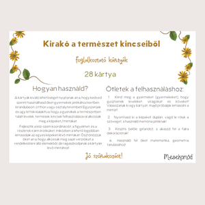 Kirakó a természet kincseiből - foglalkoztató kártyacsomag - játék & sport - készségfejlesztő és logikai játék - oktató játékok - Meska.hu