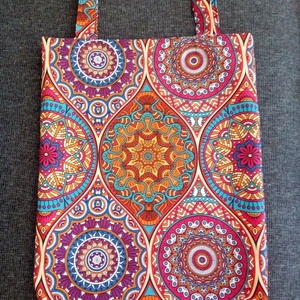 Bélelt textil válltáska, szatyor - mandala - táska & tok - bevásárlás & shopper táska - shopper, textiltáska, szatyor - Meska.hu