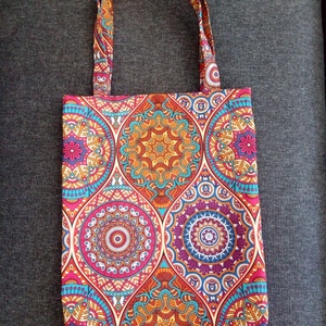 Bélelt textil válltáska, szatyor - mandala - Meska.hu